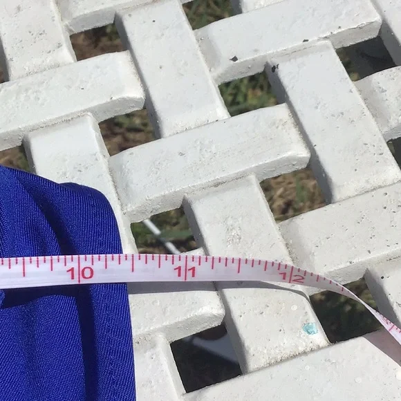 NEW YORK & COMPANY STRETCH BLUE MAXI DRESS WITH BEADED BELT FRONT - Picture 6 of 9